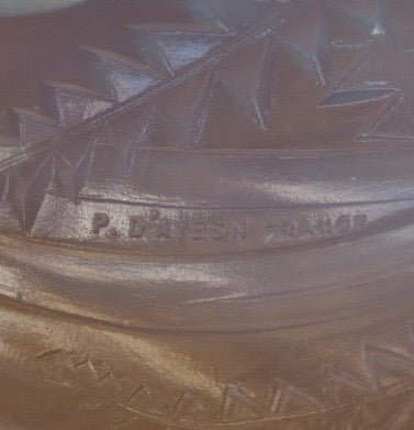 Antique glass opalescent "Birds" bowl Pierre D'Avesn - Natalia Willmott