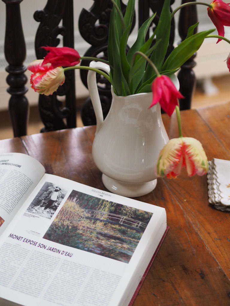 Antique white ironstone Pitcher/Jug by Boch Freres , La Louviere, Belgium. - Natalia Willmott