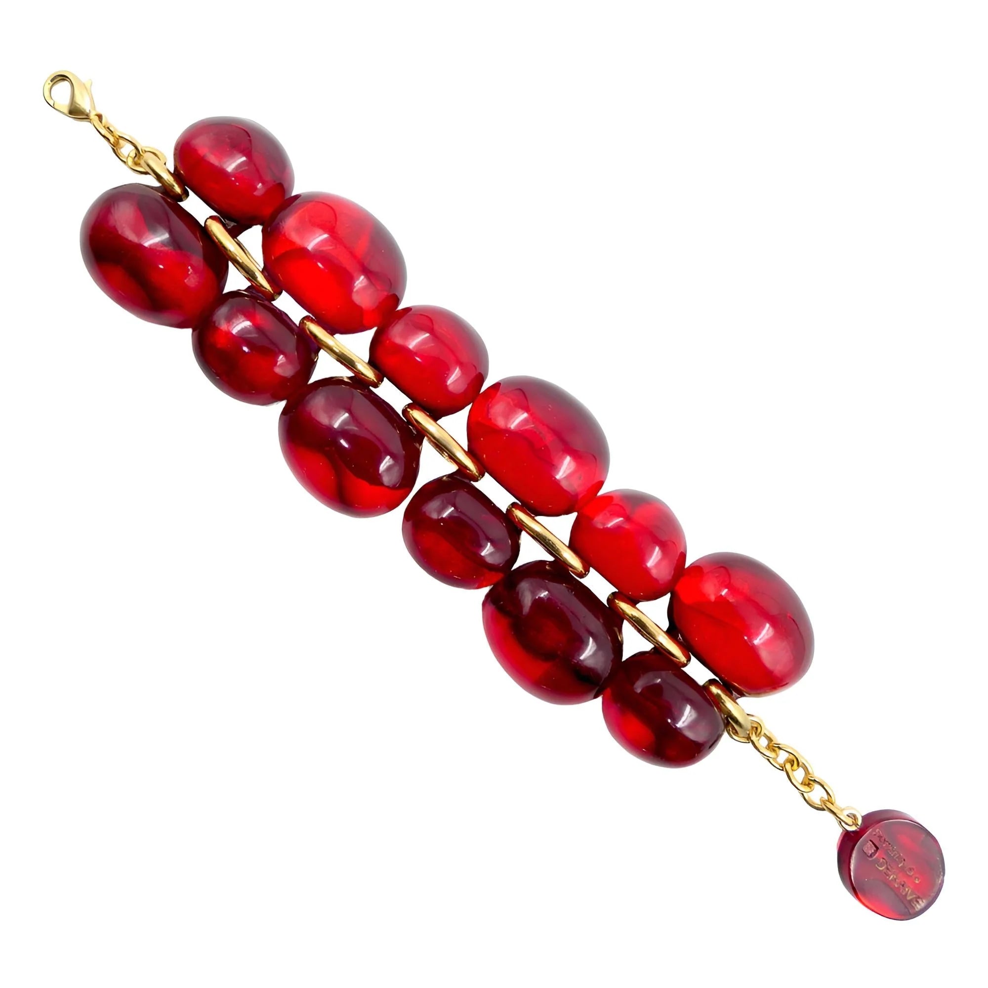 Bracelet "Bulles" Andrea Ruby red - Natalia Willmott