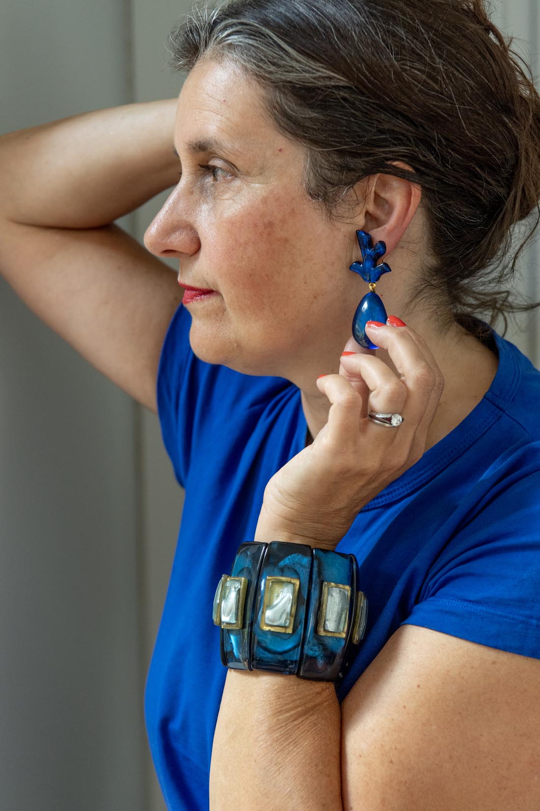 Bracelet "cabochons" Lopez Navy - Natalia Willmott