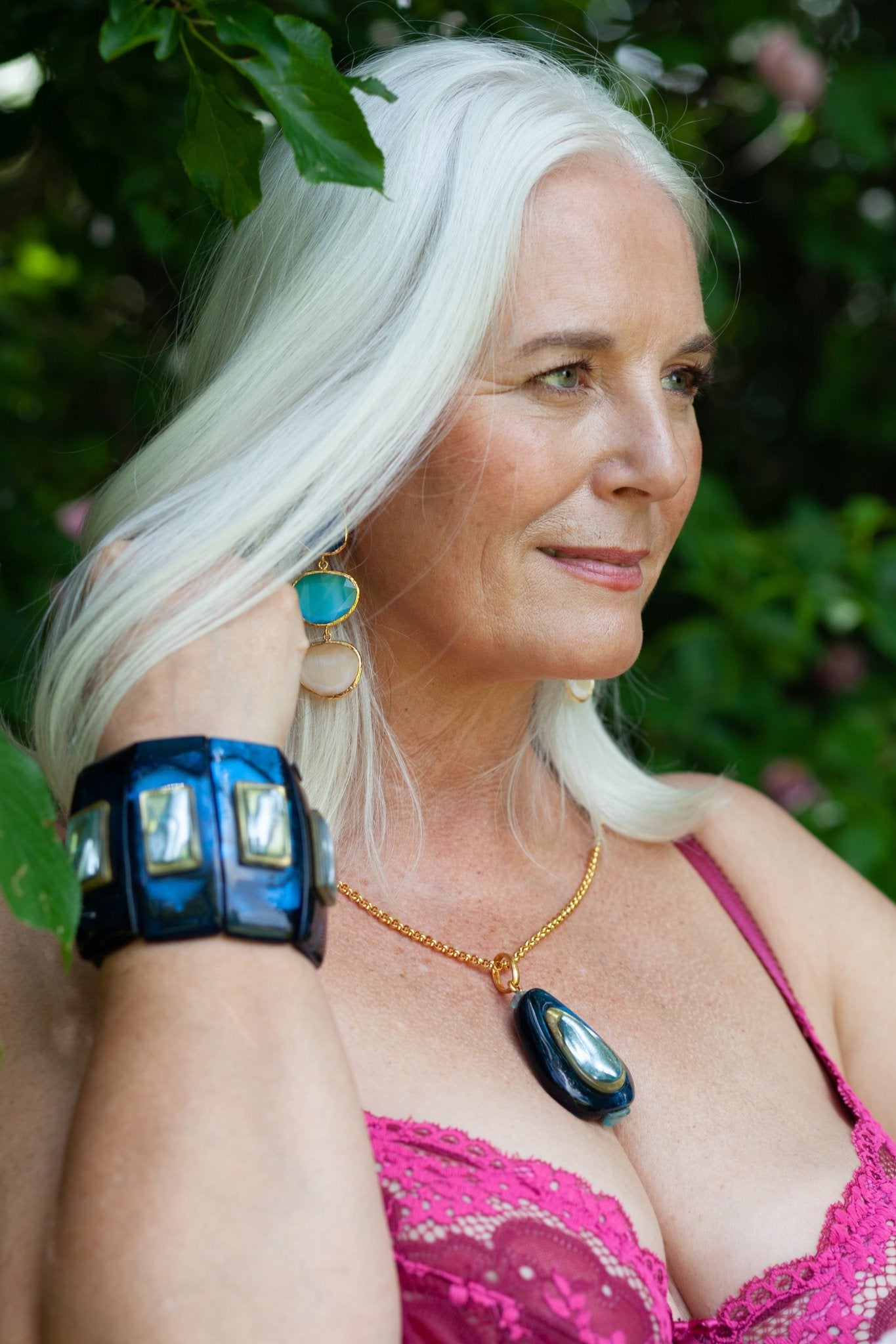 Bracelet "cabochons" Lopez Navy - Natalia Willmott