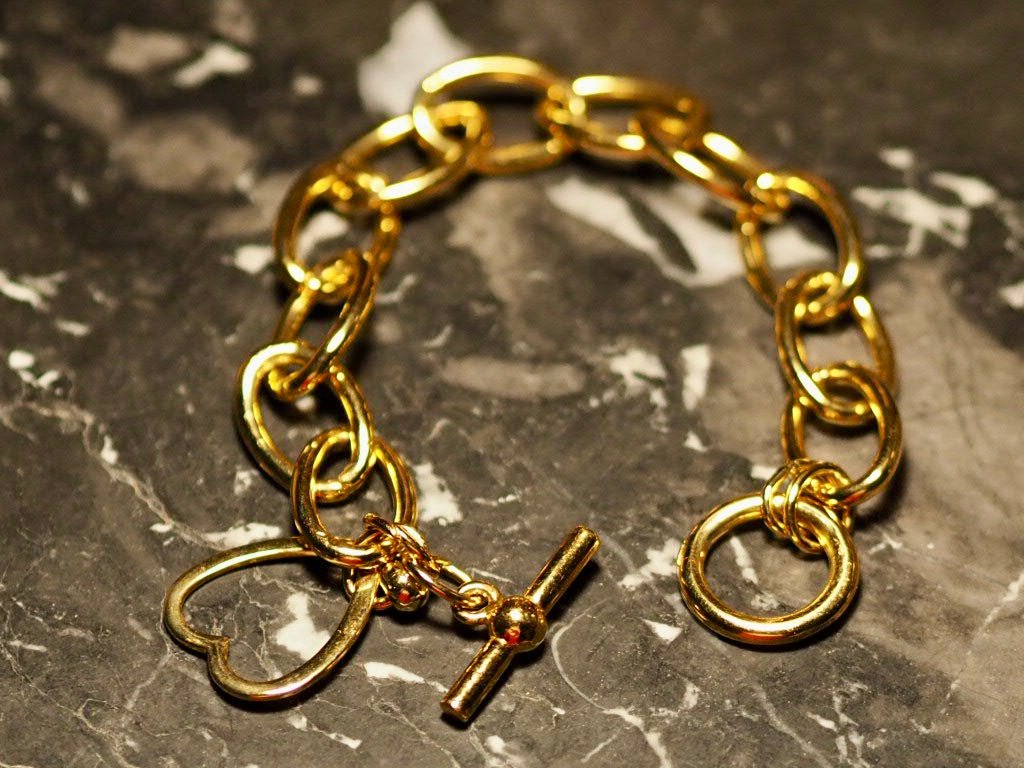 'Coeur" Vintage loop bracelet with heart - Natalia Willmott