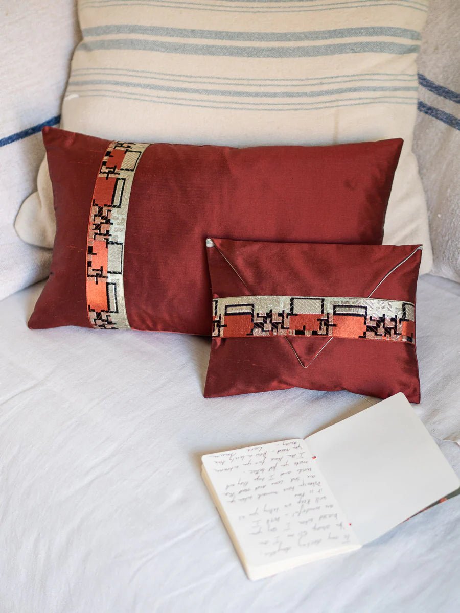 "DECO" INCENSE SILK ENVELOPE CUSHION by My Billet Doux - Natalia Willmott