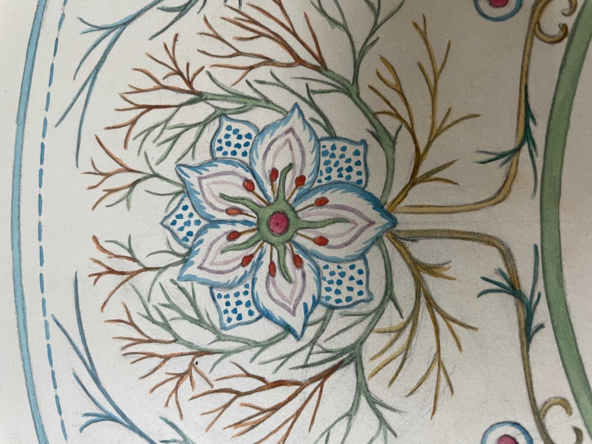 Design for a fan thistle by Hilda Clegg - Natalia Willmott