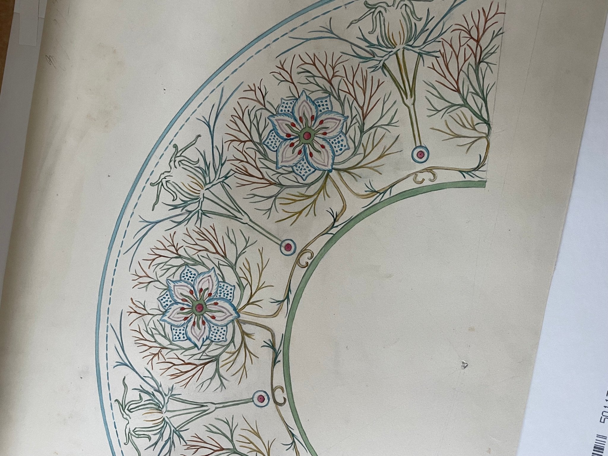 Design for a fan thistle by Hilda Clegg - Natalia Willmott