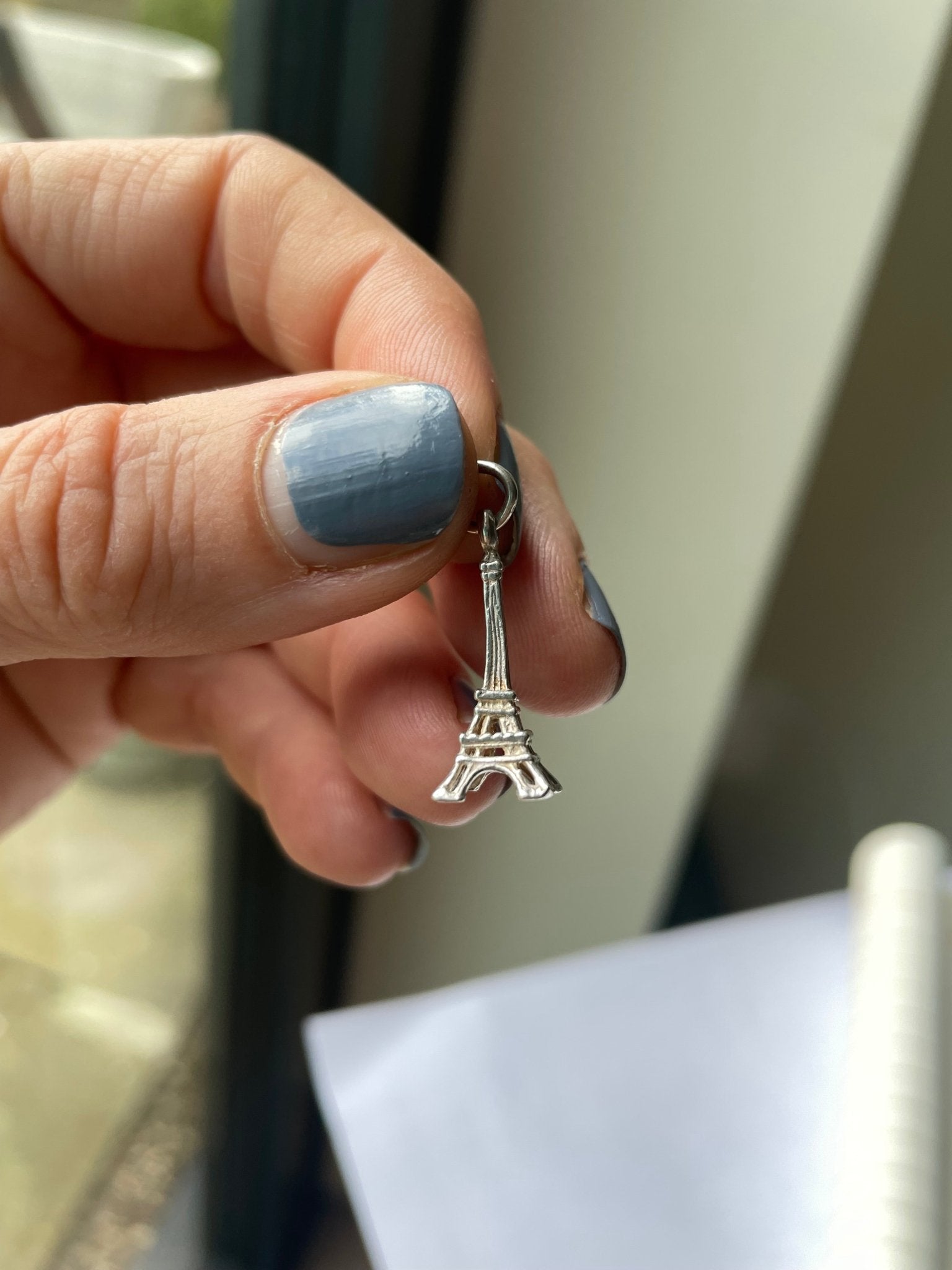 Eiffel Tower vintage silver charm - Natalia Willmott