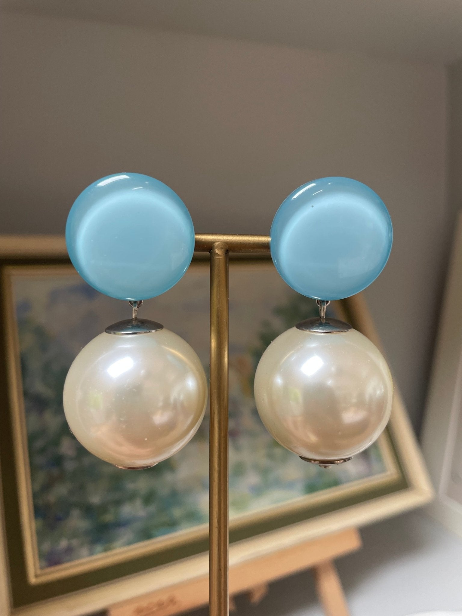Large pearl clip on earrings - Natalia Willmott