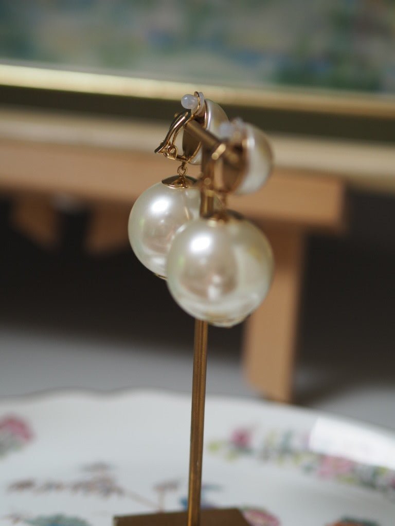 Large pearl clip on earrings - Natalia Willmott