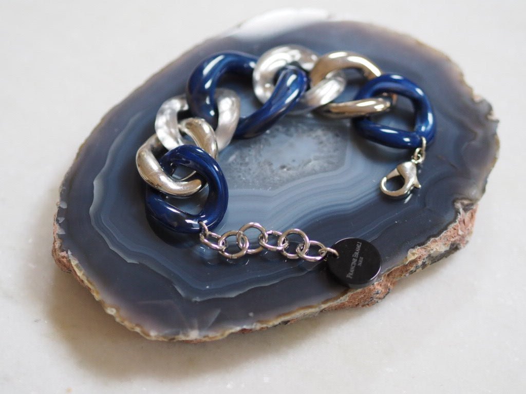 Maillon Blue and silver bracelet - Natalia Willmott