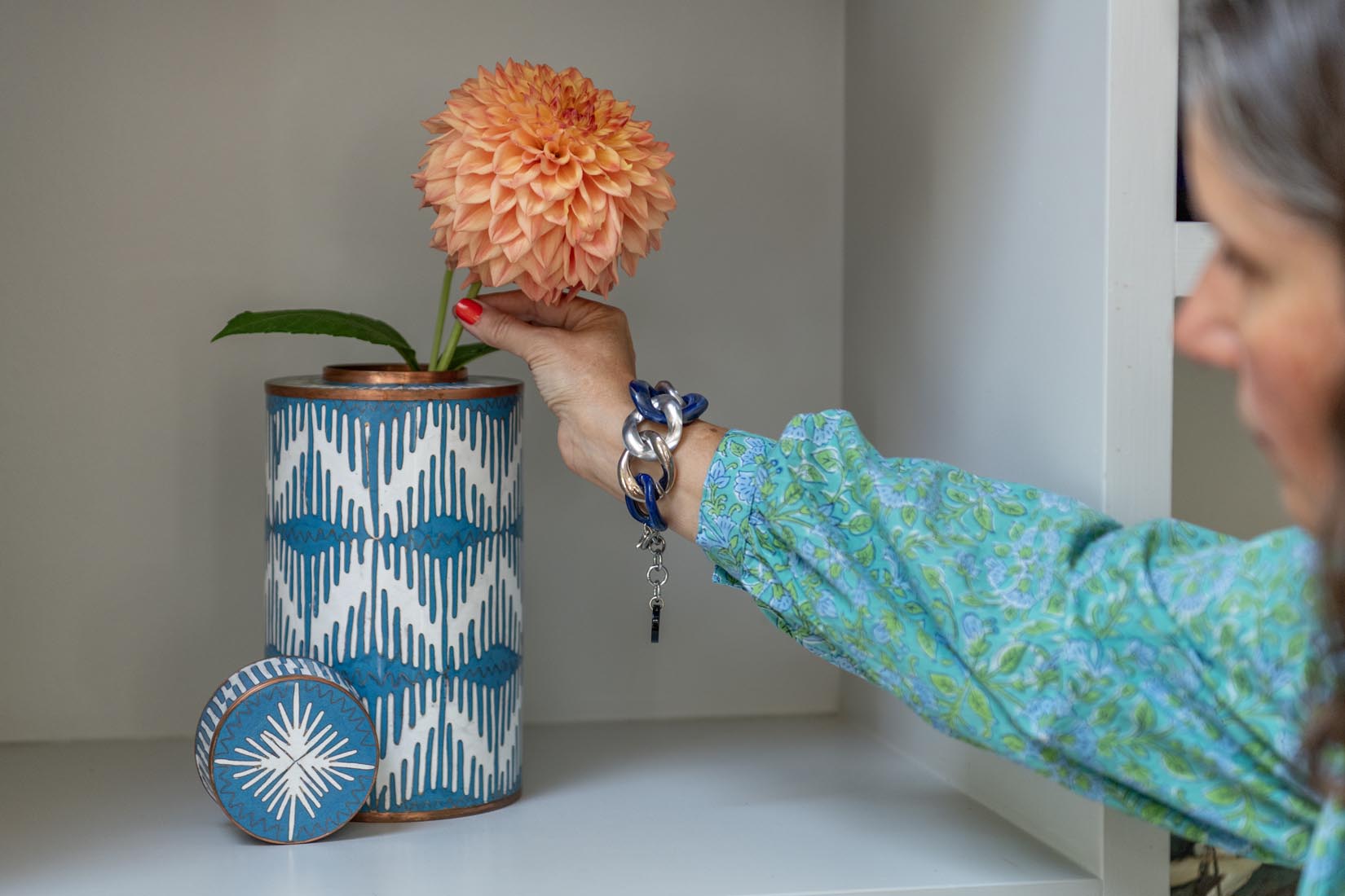 Maillon Blue and silver bracelet - Natalia Willmott