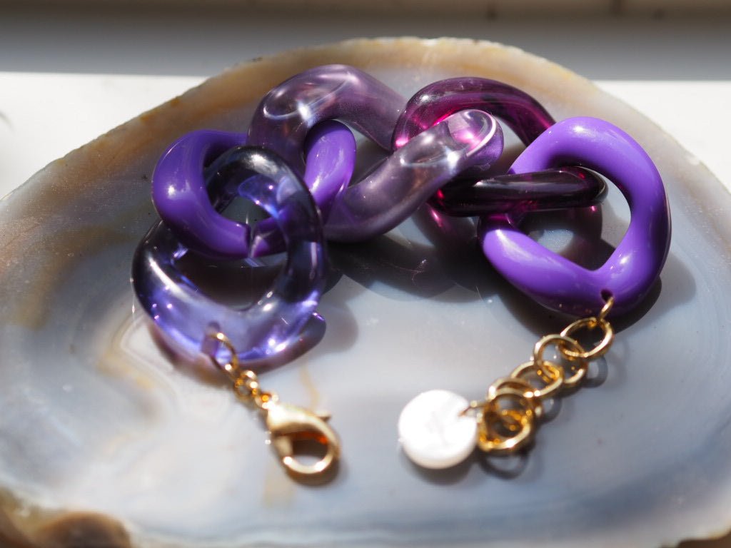 Maillon shades of purple bracelet - Natalia Willmott