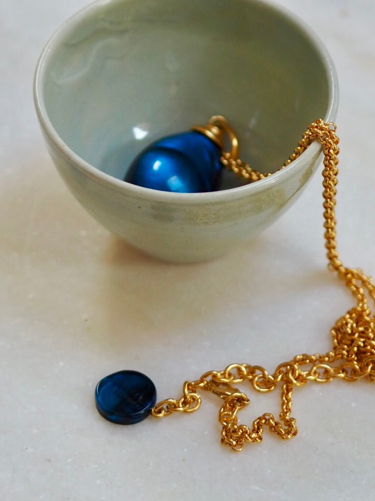 Necklace "Goutte" Navy - Natalia Willmott