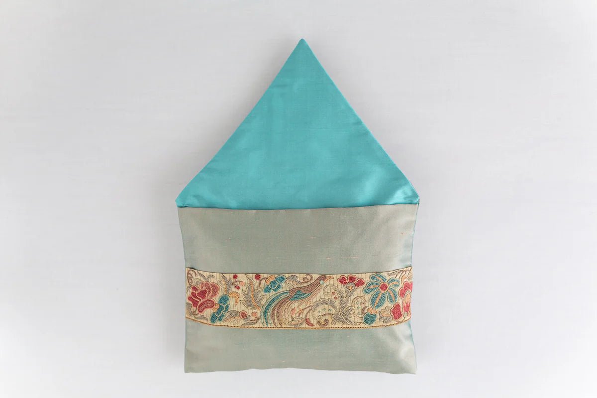 "OISEAUX" STARDUST SILK ENVELOPE CUSHION by My Billet Doux - Natalia Willmott