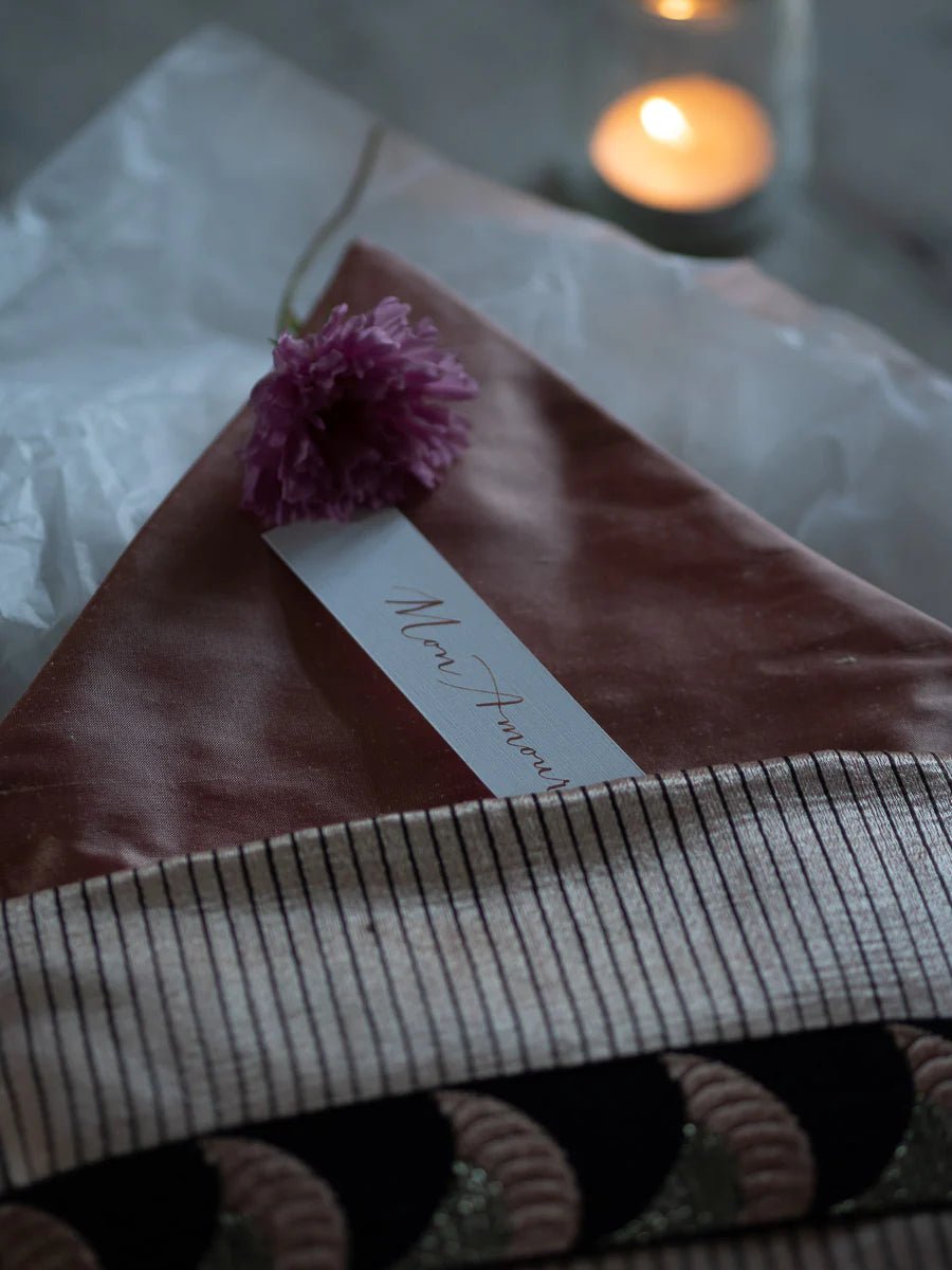 "OTTOMAN" STRIPE SILK ENVELOPE CUSHION by My Billet Doux - Natalia Willmott
