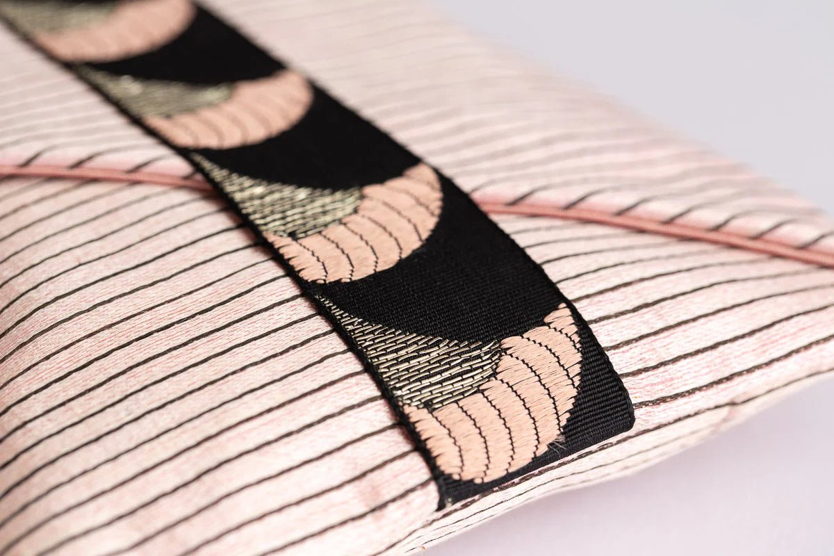 "OTTOMAN" STRIPE SILK ENVELOPE CUSHION by My Billet Doux - Natalia Willmott