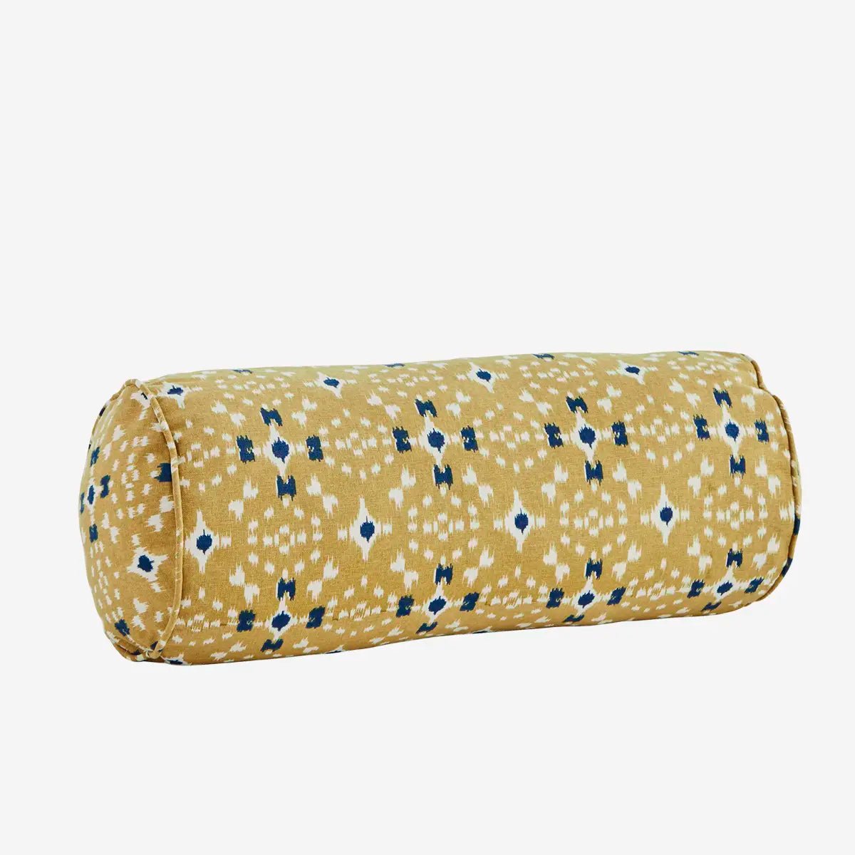Printed bolster cushion mustard - Natalia Willmott