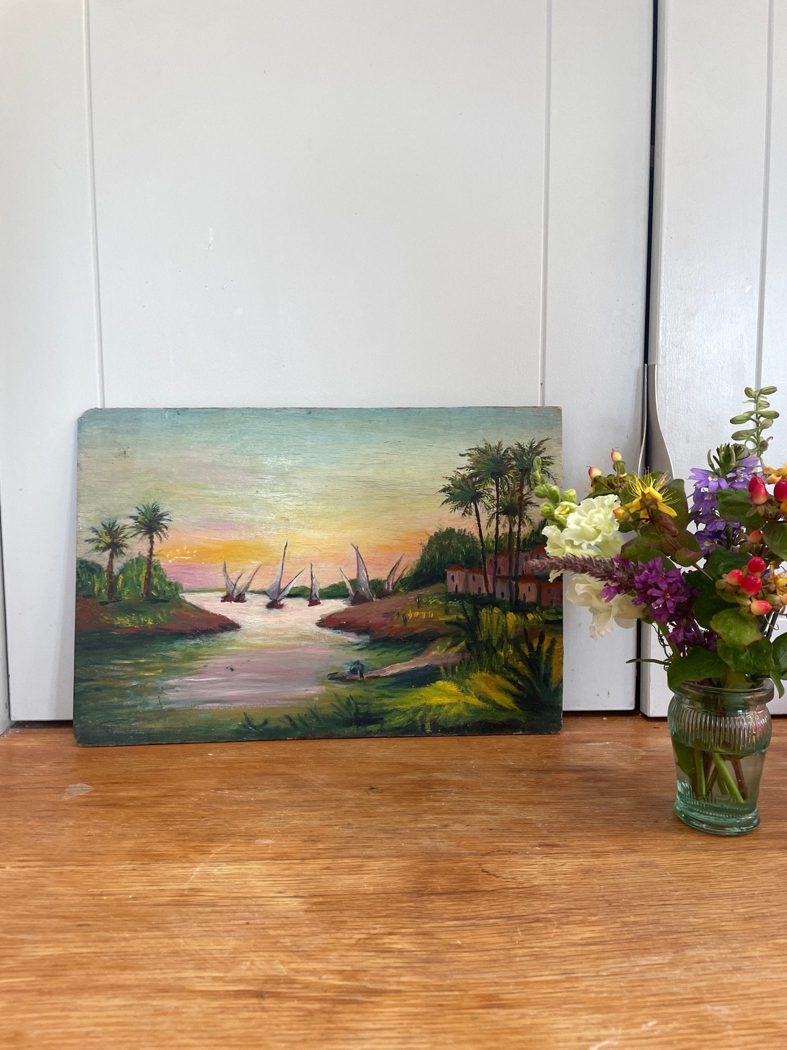 Rectangle oil painting Feluccas - Natalia Willmott
