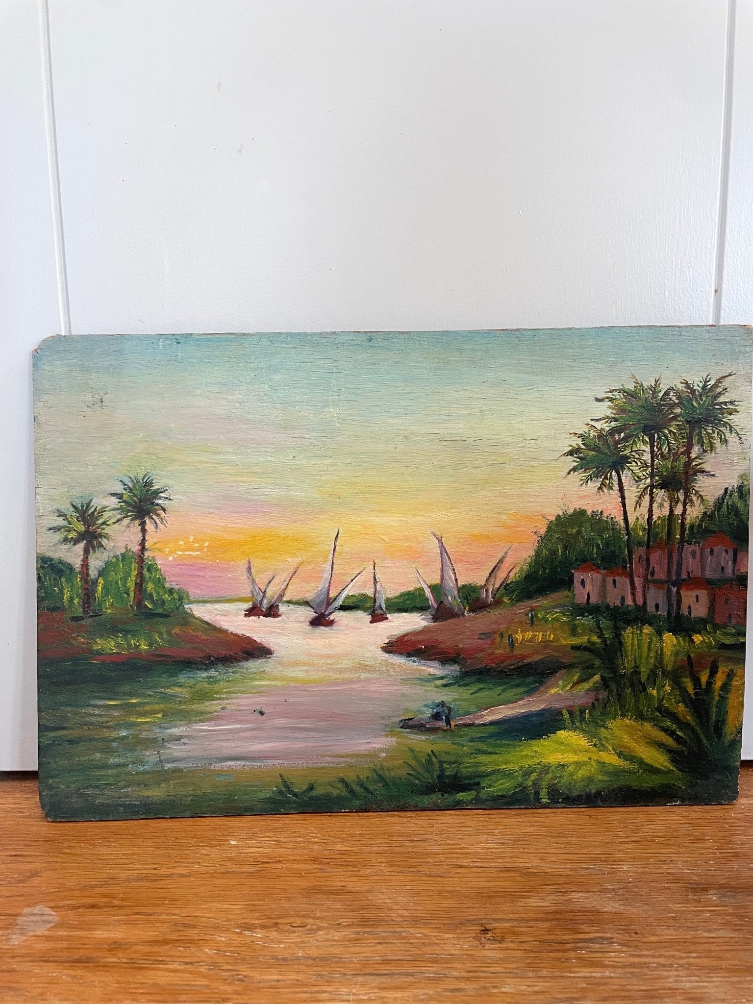 Rectangle oil painting Feluccas - Natalia Willmott