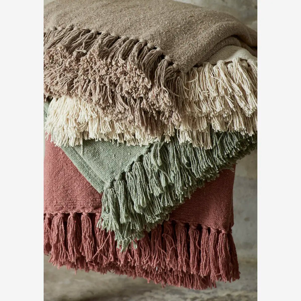 recycled cotton throw dusty rose - Natalia Willmott