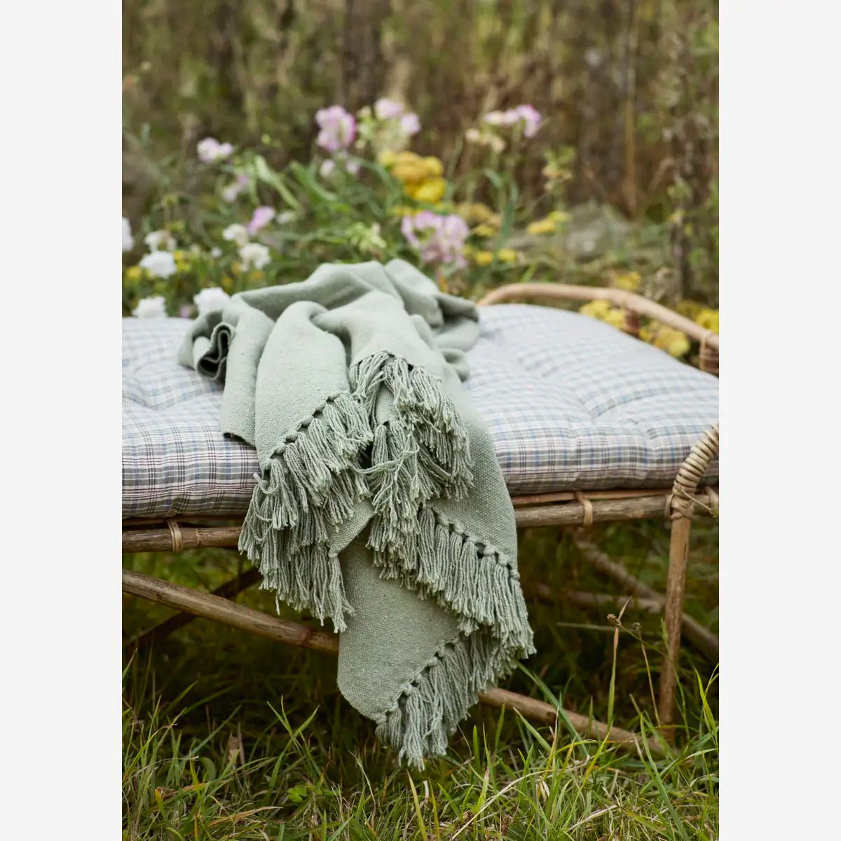 recycled cotton throw sage - Natalia Willmott