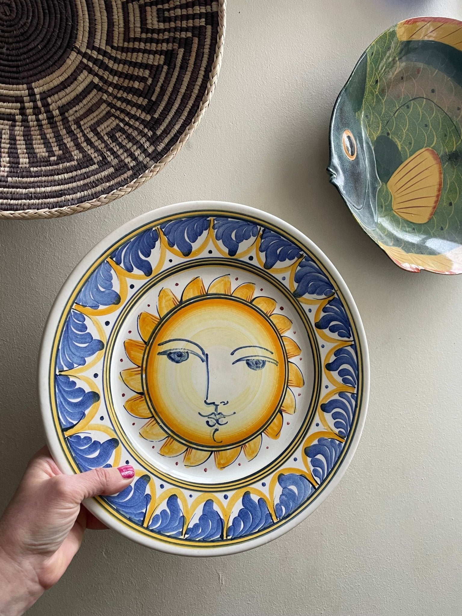 Sun hand painted plate - Natalia Willmott