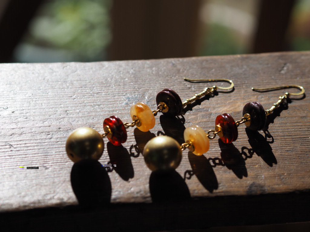Vintage disk beads earrings - Natalia Willmott