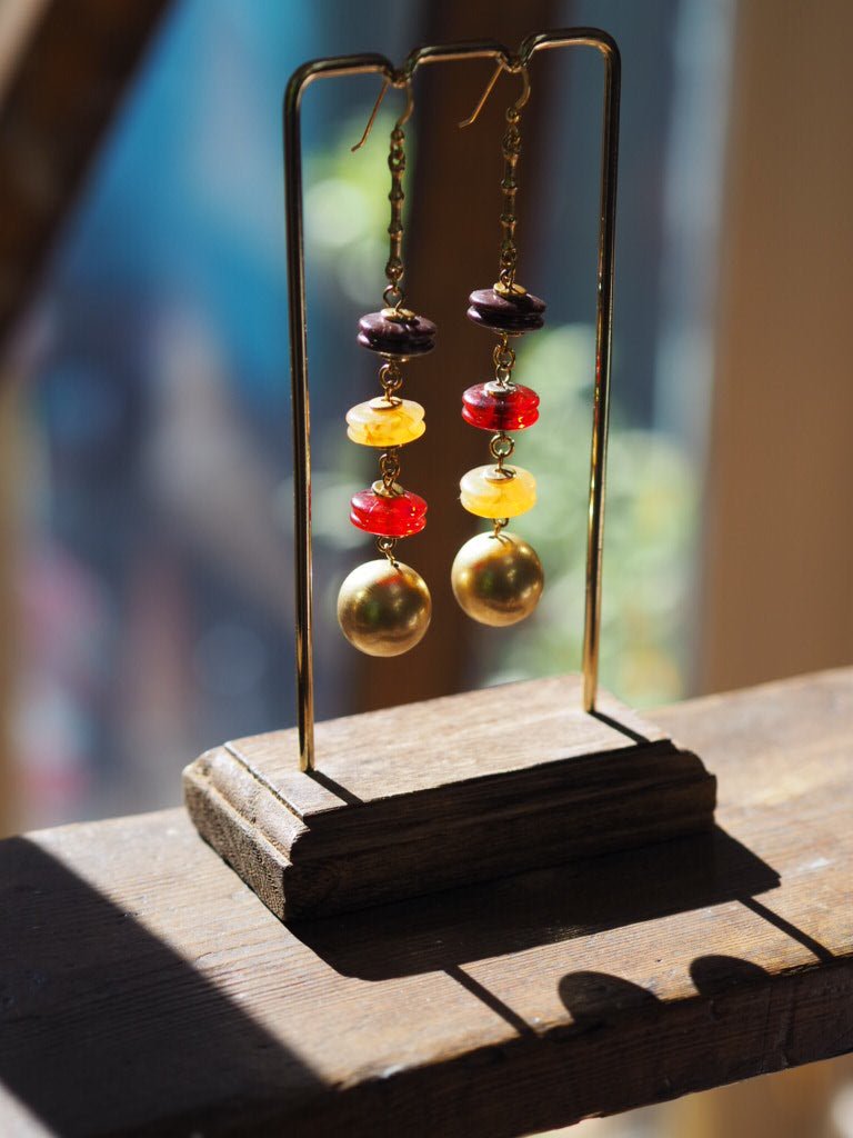 Vintage disk beads earrings - Natalia Willmott