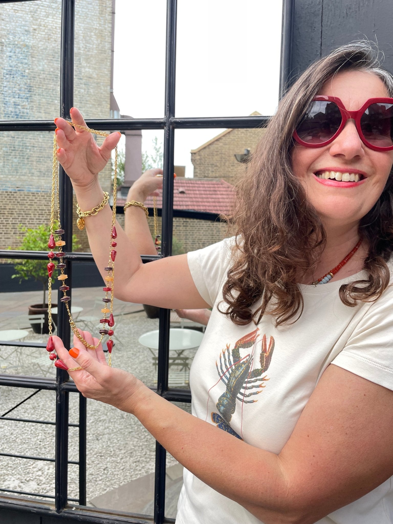 Vintage disk beads necklace - Natalia Willmott