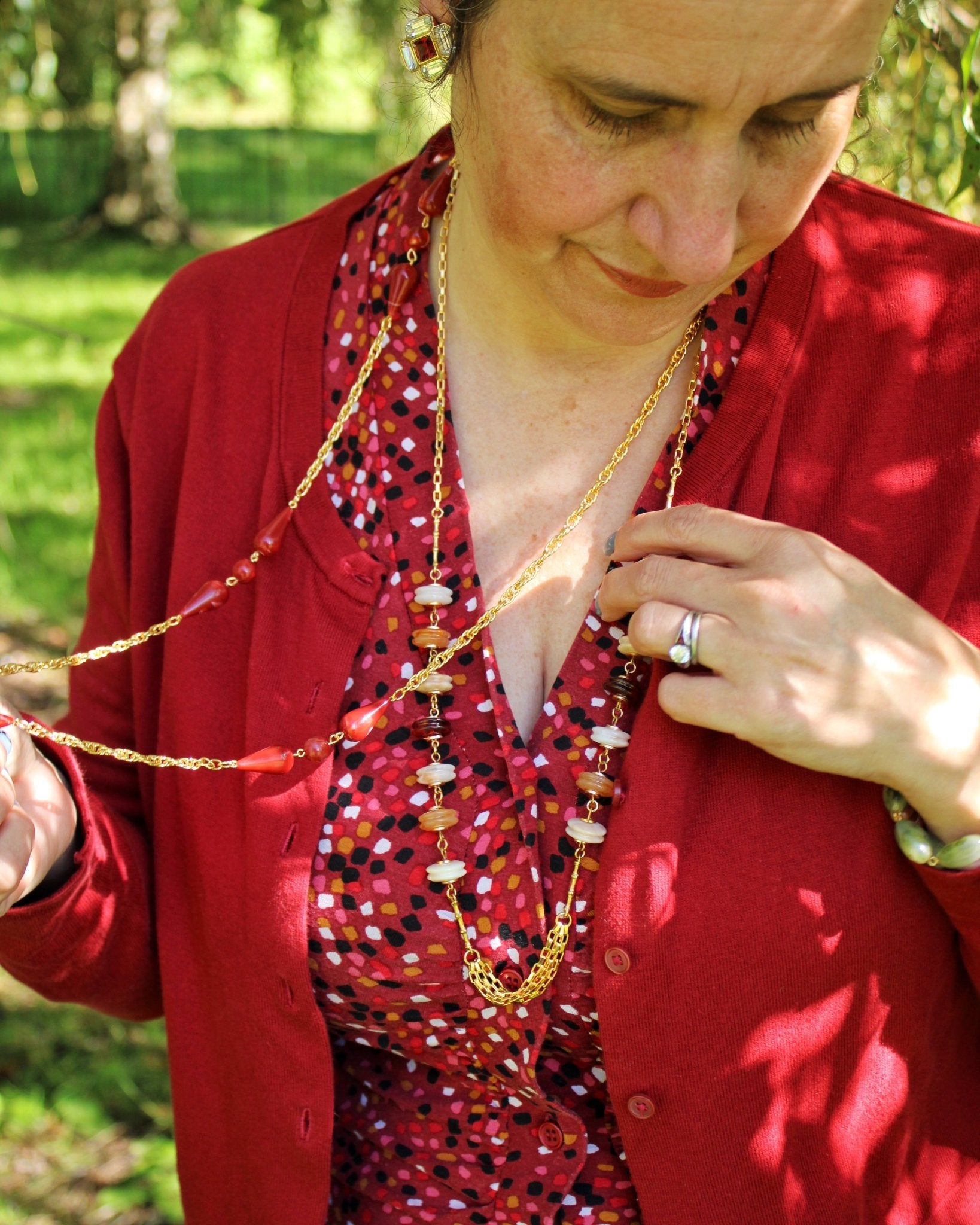 Vintage disk beads necklace - Natalia Willmott