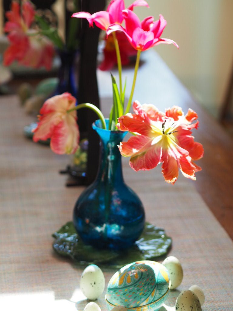 Vintage egyptian bulbous bubble glass vase - Natalia Willmott