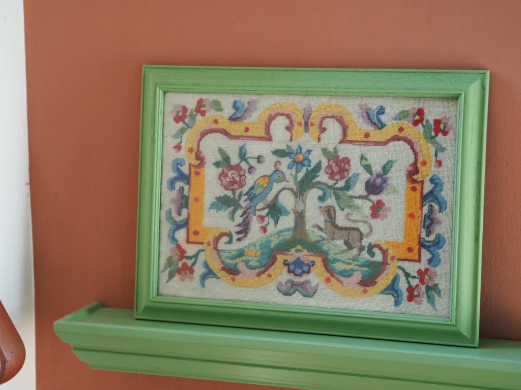 Vintage needlepoint - stylised tree of life - Natalia Willmott