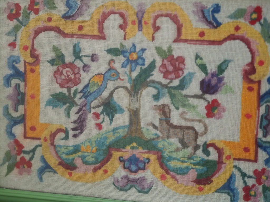 Vintage needlepoint - stylised tree of life - Natalia Willmott