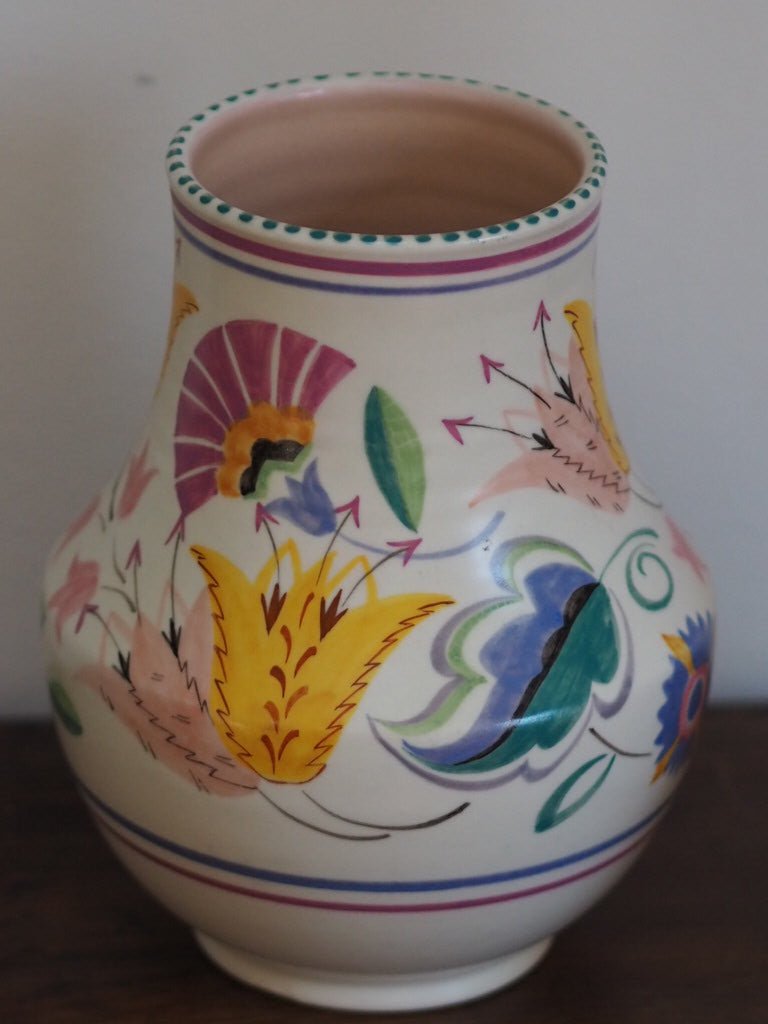 Vintage Poole Pottery vase - Floral abundance - Traditional ware - Natalia Willmott