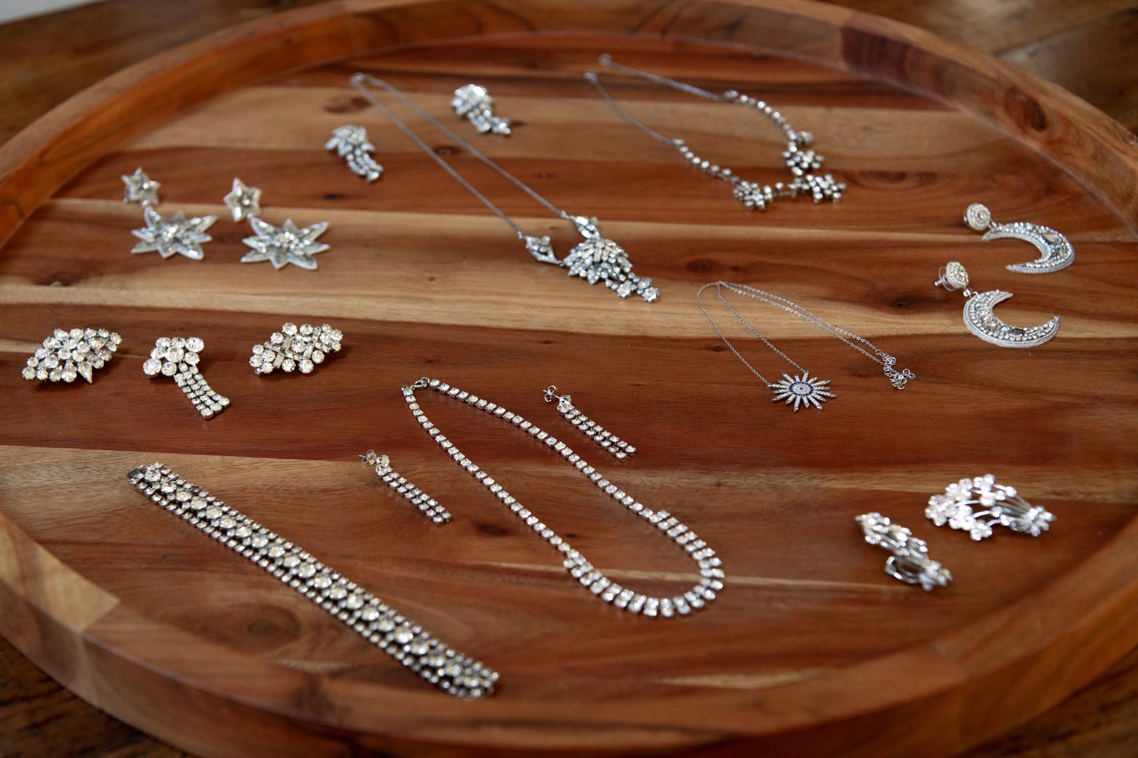 Vintage rhinestone necklace and earrings set - Natalia Willmott