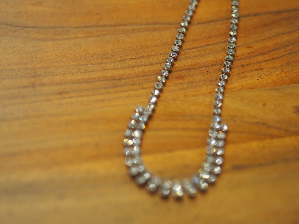 Vintage rhinestone necklace and earrings set - Natalia Willmott