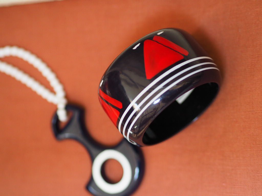 Wood nautical bangle by bijoux Fried - Natalia Willmott