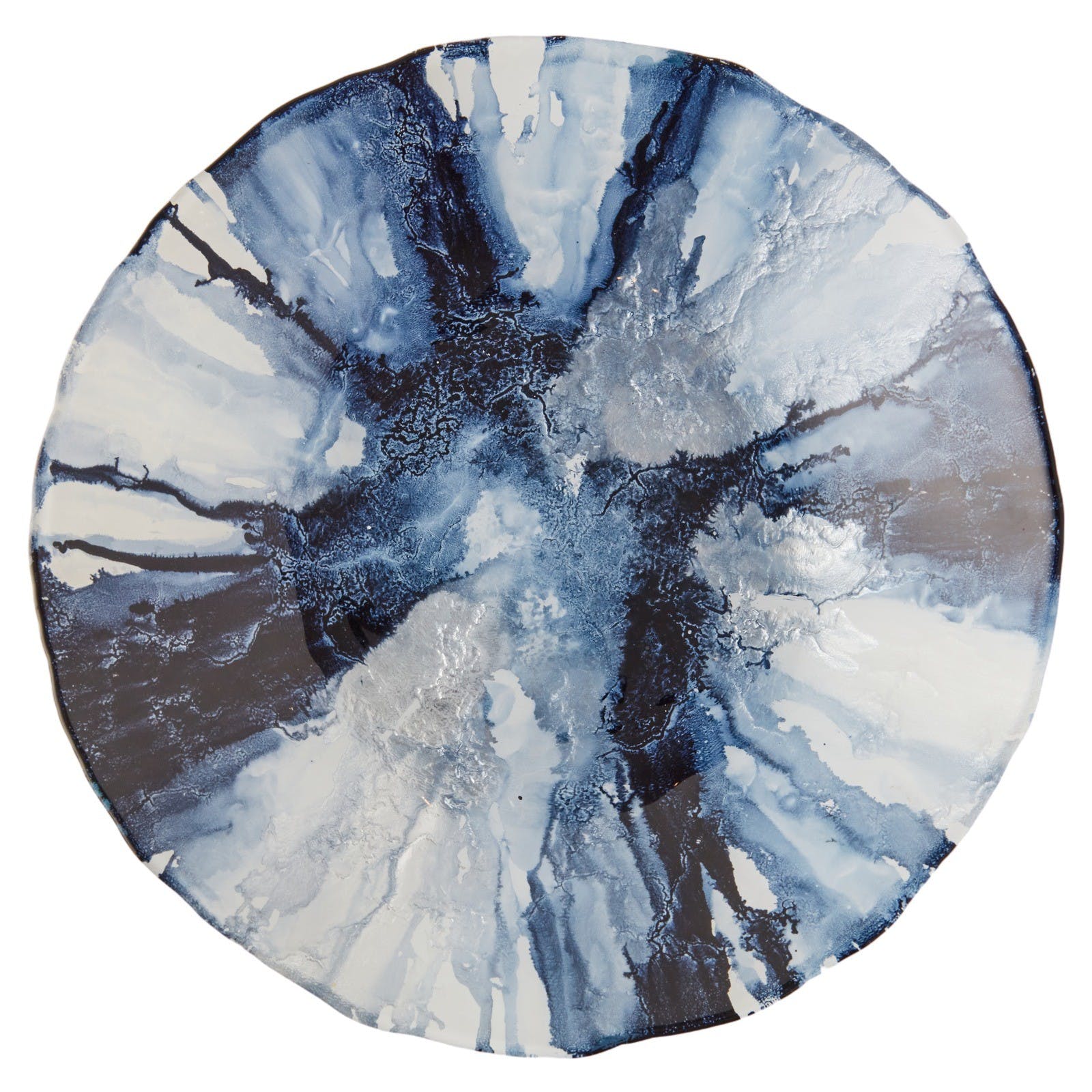 Abstract blue glass bowl - Natalia Willmott