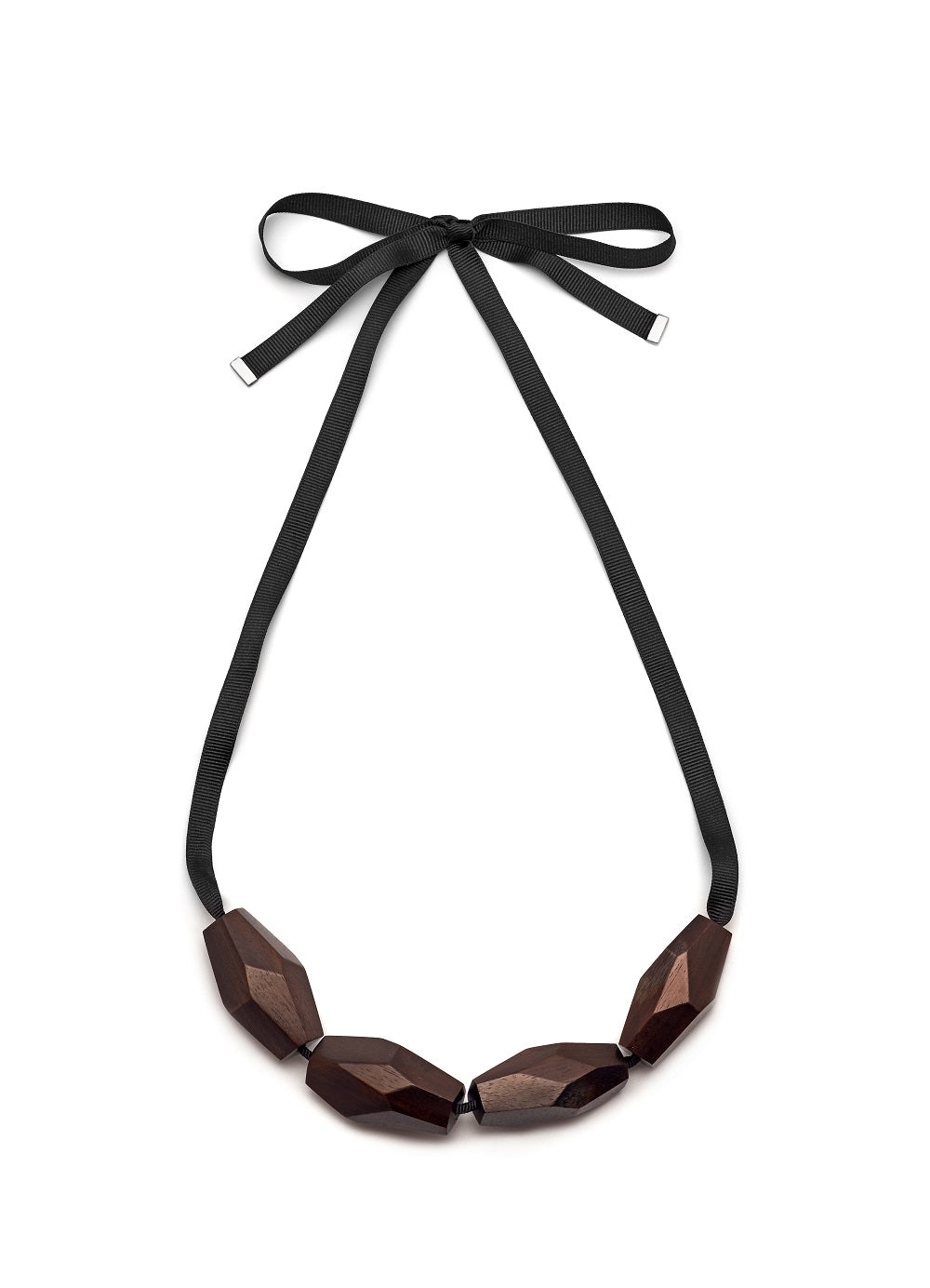 Abstract rosweood bead necklace - Natalia Willmott