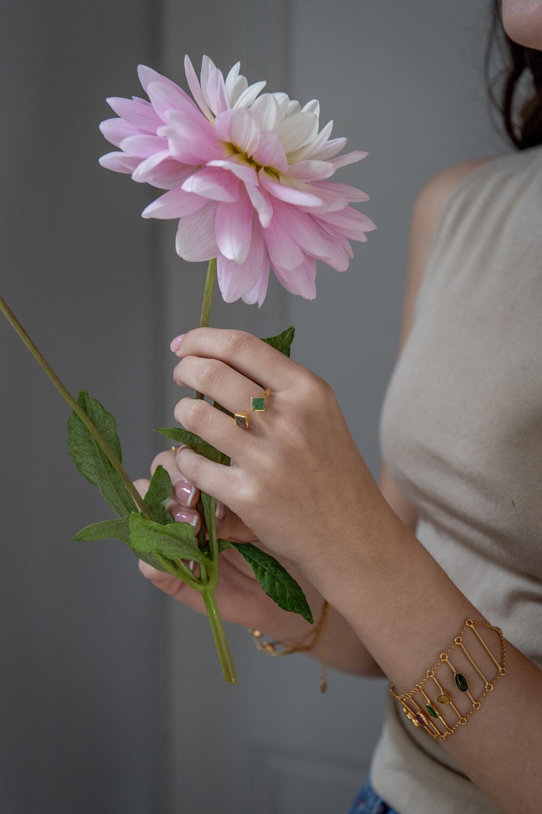 Adjustable semi precious stones ring - Natalia Willmott