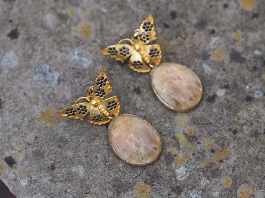 Agate butterfly earrings - Natalia Willmott