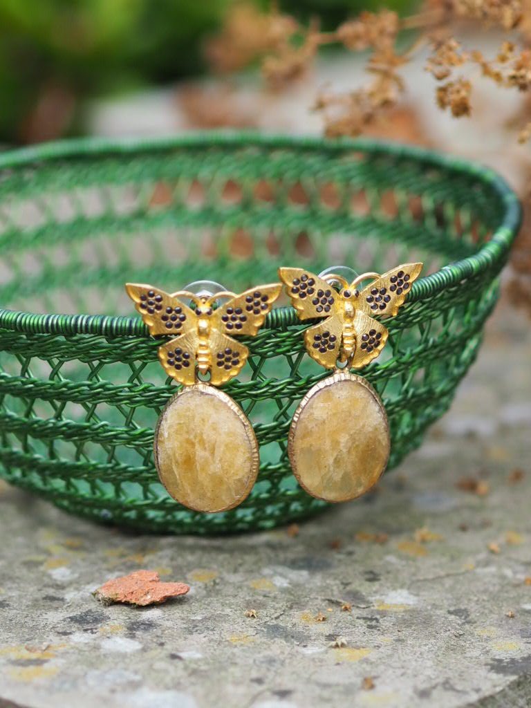 Agate butterfly earrings - Natalia Willmott