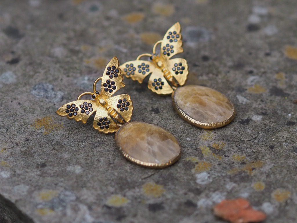 Agate butterfly earrings - Natalia Willmott
