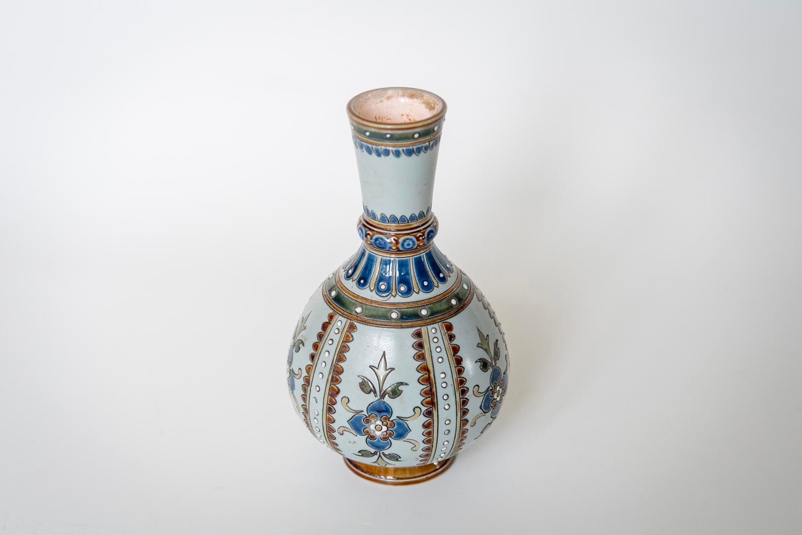 Antique bulbous vase Mettlach by Villeroy & Boch - Natalia Willmott
