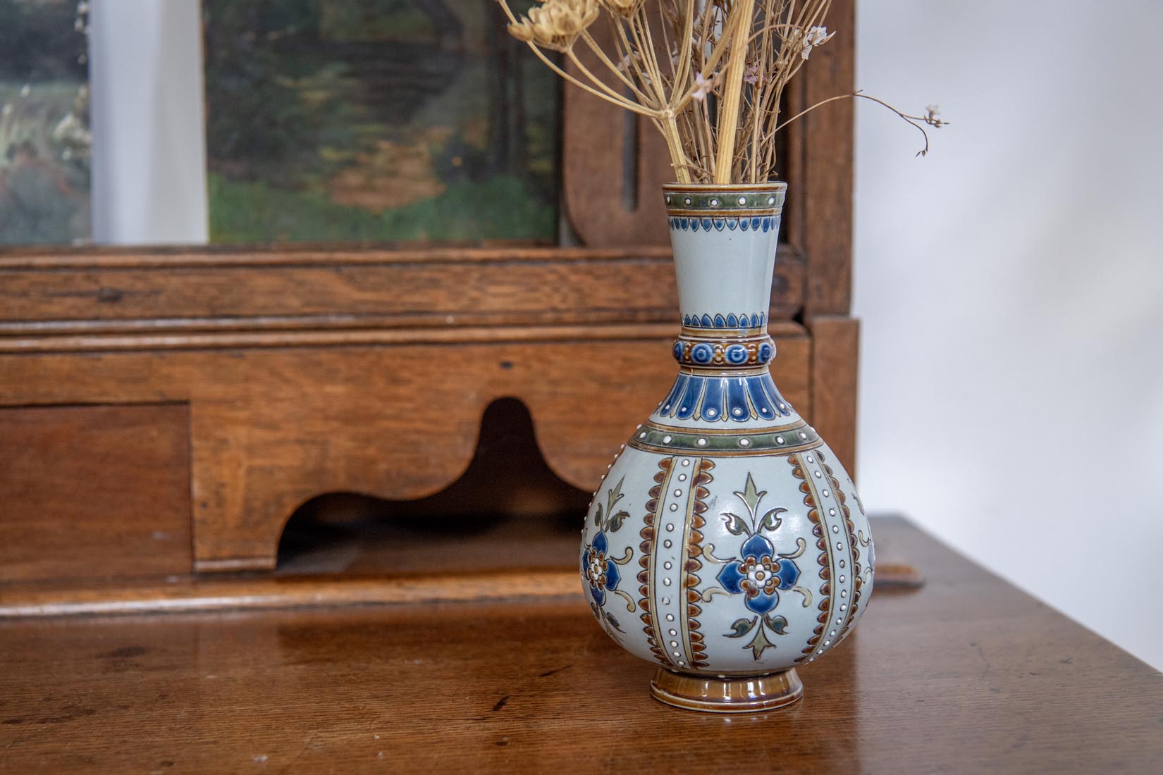 Antique bulbous vase Mettlach by Villeroy & Boch - Natalia Willmott