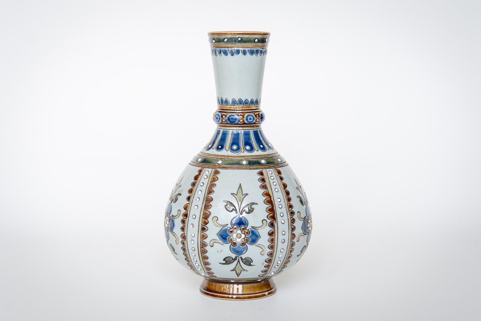 Antique bulbous vase Mettlach by Villeroy & Boch - Natalia Willmott
