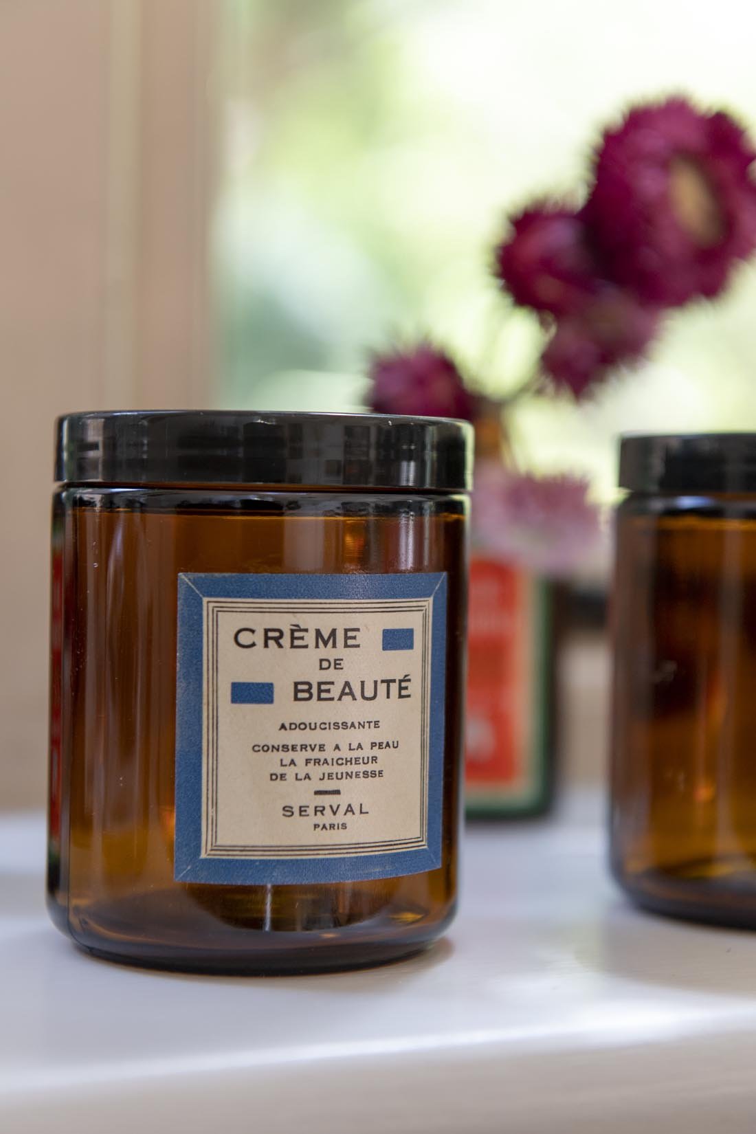 Antique cologne labels on apothecary bottles for styling - Natalia Willmott