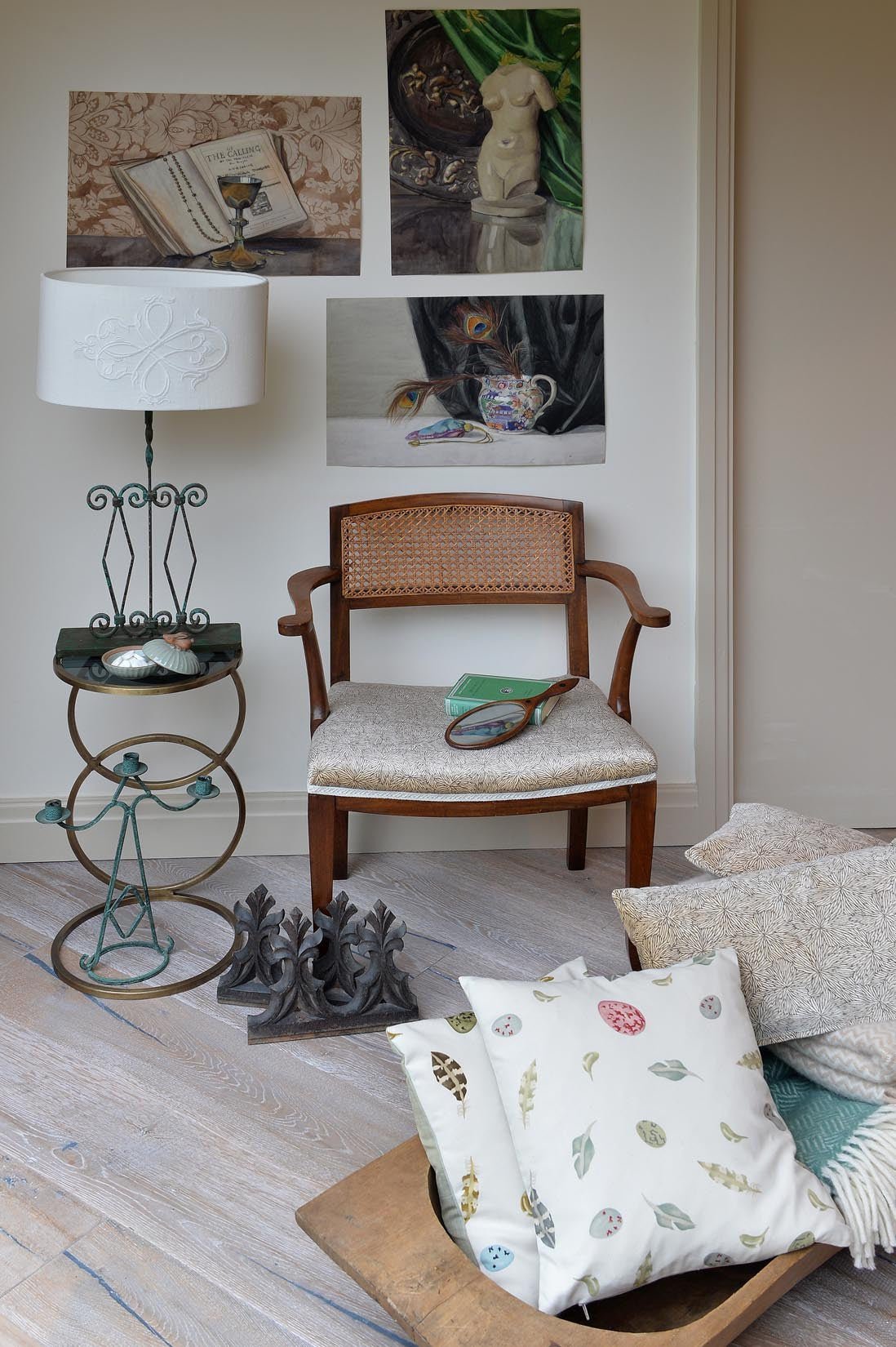 Beige or Earth velvet cushion - Natalia Willmott