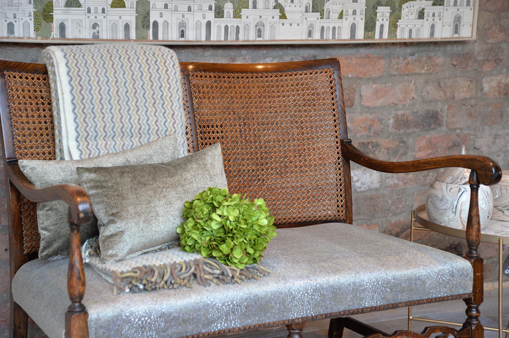 Beige or Earth velvet cushion - Natalia Willmott