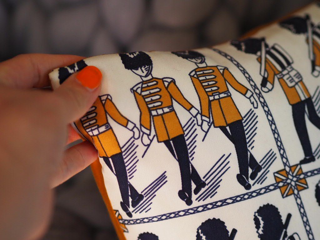 Bianchini Ferier Silk cushion with soldiers - Natalia Willmott