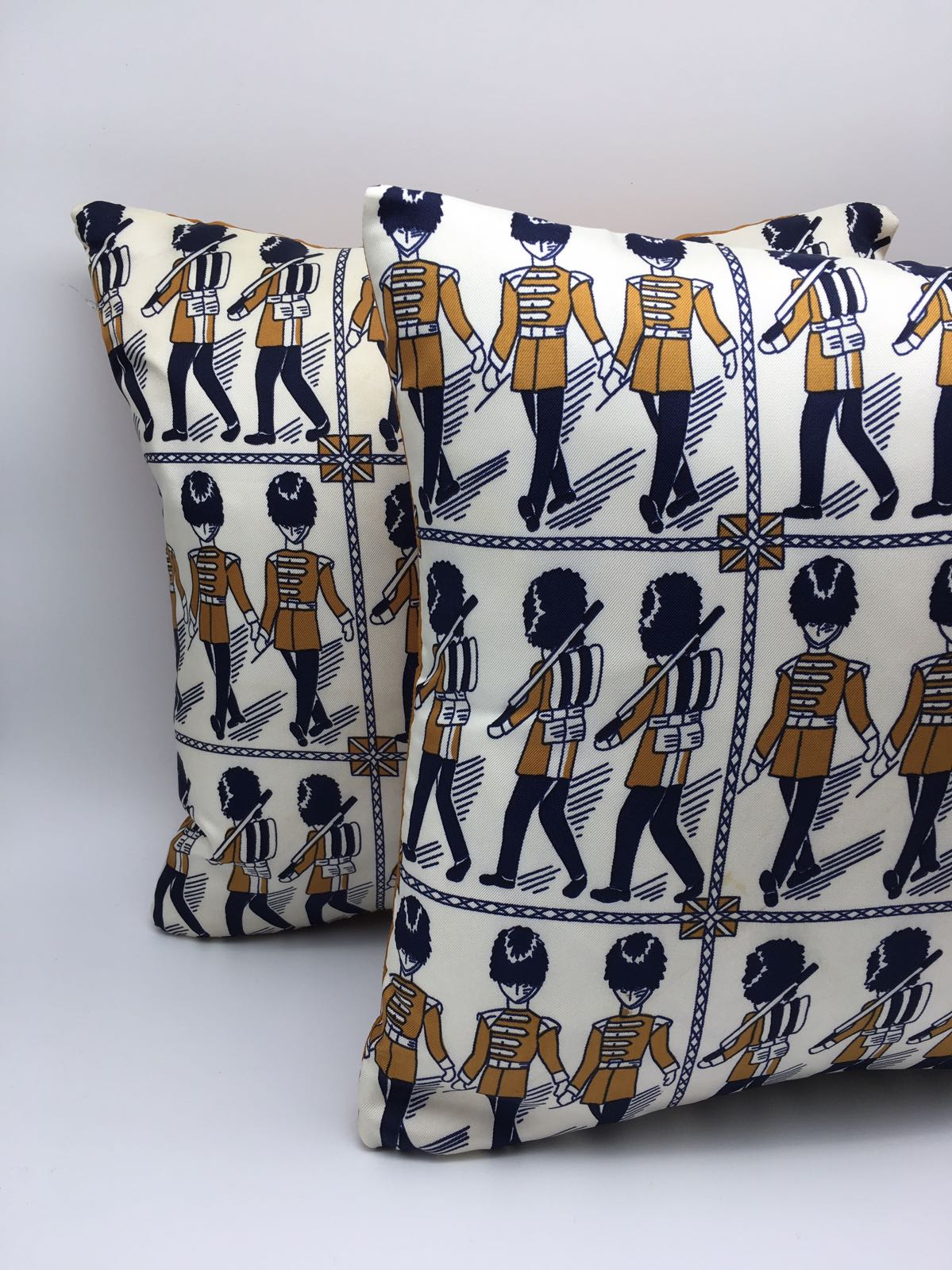Bianchini Ferier Silk cushion with soldiers - Natalia Willmott
